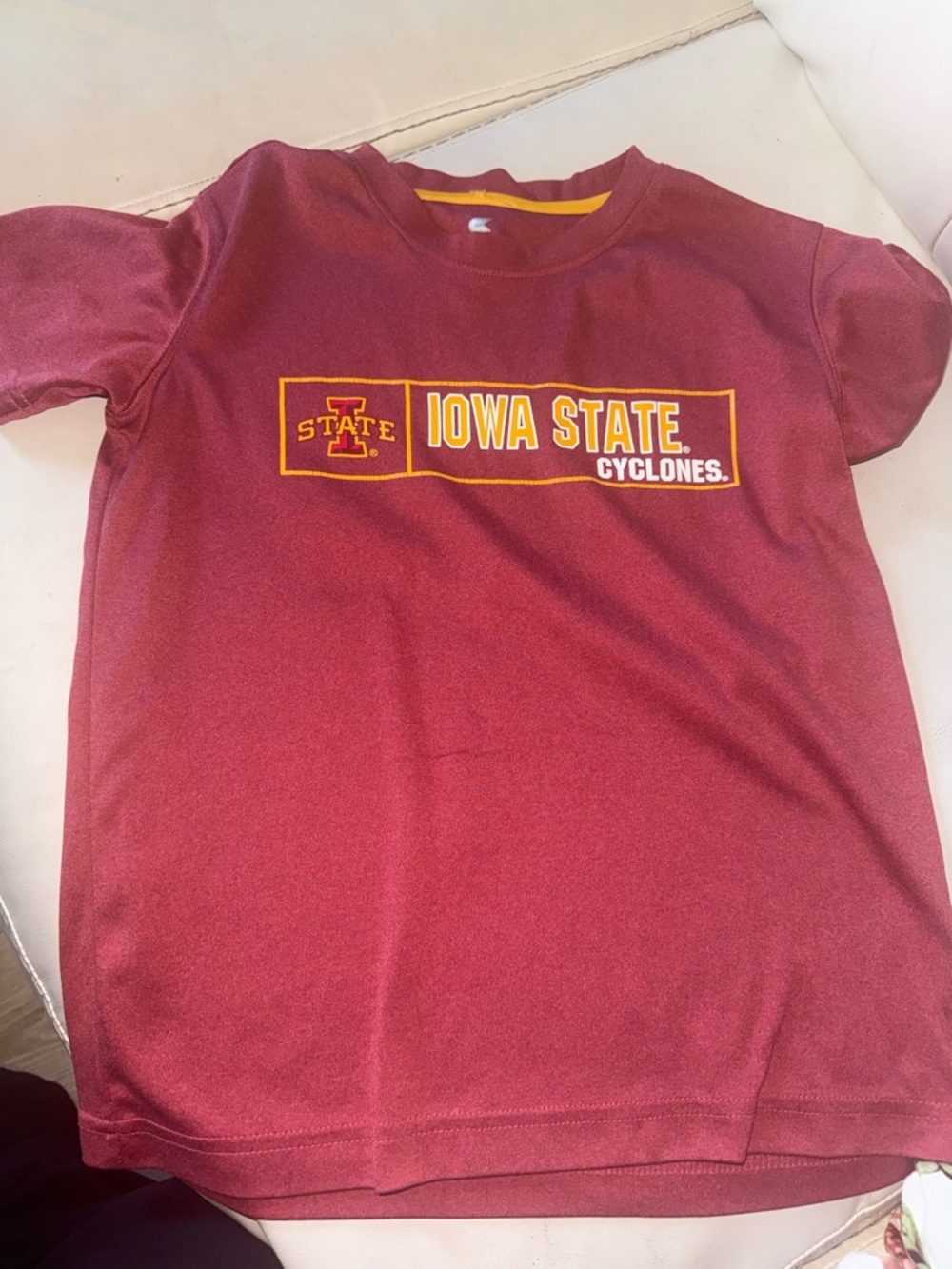 Colosseum Iowa State Cyclones Maroon & Gold Short Sleeve Tee